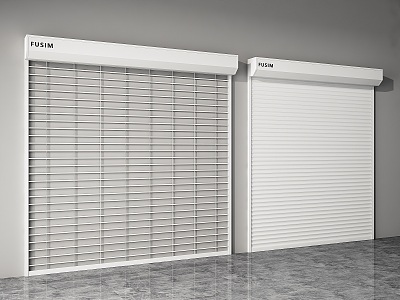 Rolling shutter door rolling gate shop rolling shutter door garage door security door warehouse door 3d model