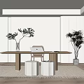 Modern study 3d model