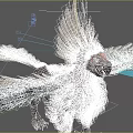 Mythical Bird With Crested Head Detailed Plumage And Elongated Feathery Wings