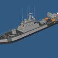 patrol boat 3d model