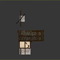 Traditional Timber Building Models With Gabled Roofs Window Wall And Component Parts
