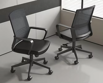 Modern office chair boss chair with pulley 3d model