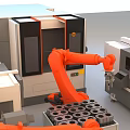Industrial Equipment With Multiple Robotic Arms And Automated Machinery Systems