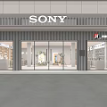 Sony Retail Store Front With Glass Doors Window Displays Modern Design