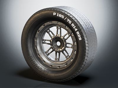 Modern tires car tires model