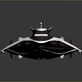 Futuristic Water Vessel with Sleek Aerodynamic Design White Dark Color and Advanced Propulsion