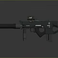 Dark Green Tactical Sniper Rifle With Scope Barrel And Ergonomic Design 3d model