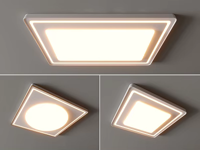 Ceiling lamp square ceiling lamp round geometric combination bedroom living room children's room simple ceiling lamp 3d model