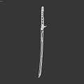 Glowing Sword With Red Light And Mechanical Hilt Design On Dark Textured Background