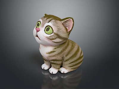 Cartoon Cat Cute Animal Cat Pet Anime Character Plush Toy Pica Chubao Can Dream 3d model