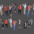 Groups Of People Taking Photos And Interacting With Each Other