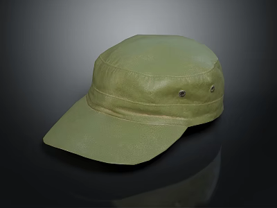 Modern Hat Military Hat Leather Hat 3d model