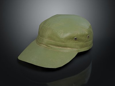 Modern Hat Military Hat Leather Hat 3d model