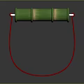 Green Bamboo Cylinder Daily Life Product With Red String For Home Use