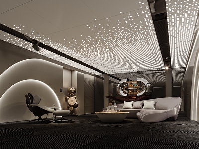 Light Luxury AV Room 3d model