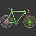 Sleek Red Bicycle With Black Seat And Silver Wheels Minimalist Design