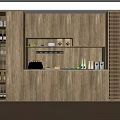 Modern Middle Ancient Wine Cabinet Sideboard Style 3d model