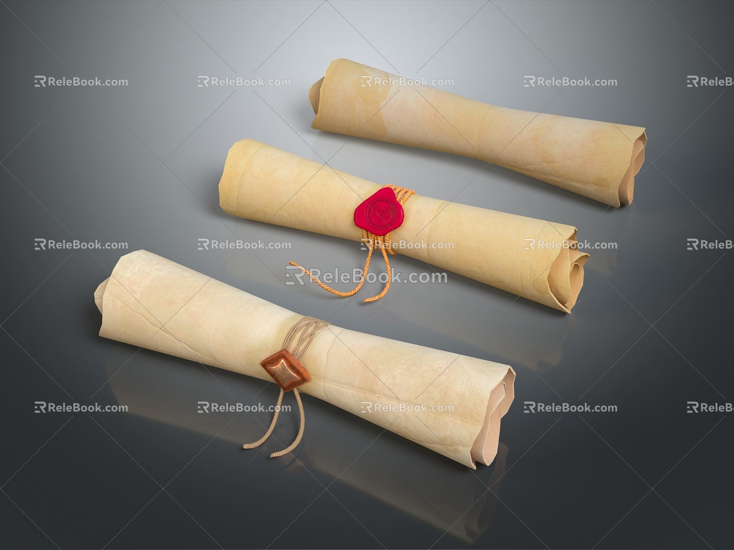 Modern Scroll Magic Scroll Cartoon Scroll 3d model