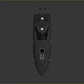 Black Unmanned Boat With Advanced Surveillance Equipment And Antenna Structure