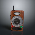 Vintage Wooden Dial Computer Modem With Antenna Red Green Buttons And RIONTA 318 Label