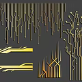 Light Luxury Technology Line Technology Line Element 3d model
