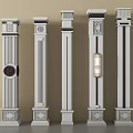 Traditional Chinese Decorative Stone Pillars With Carved Patterns And Intricate Designs
