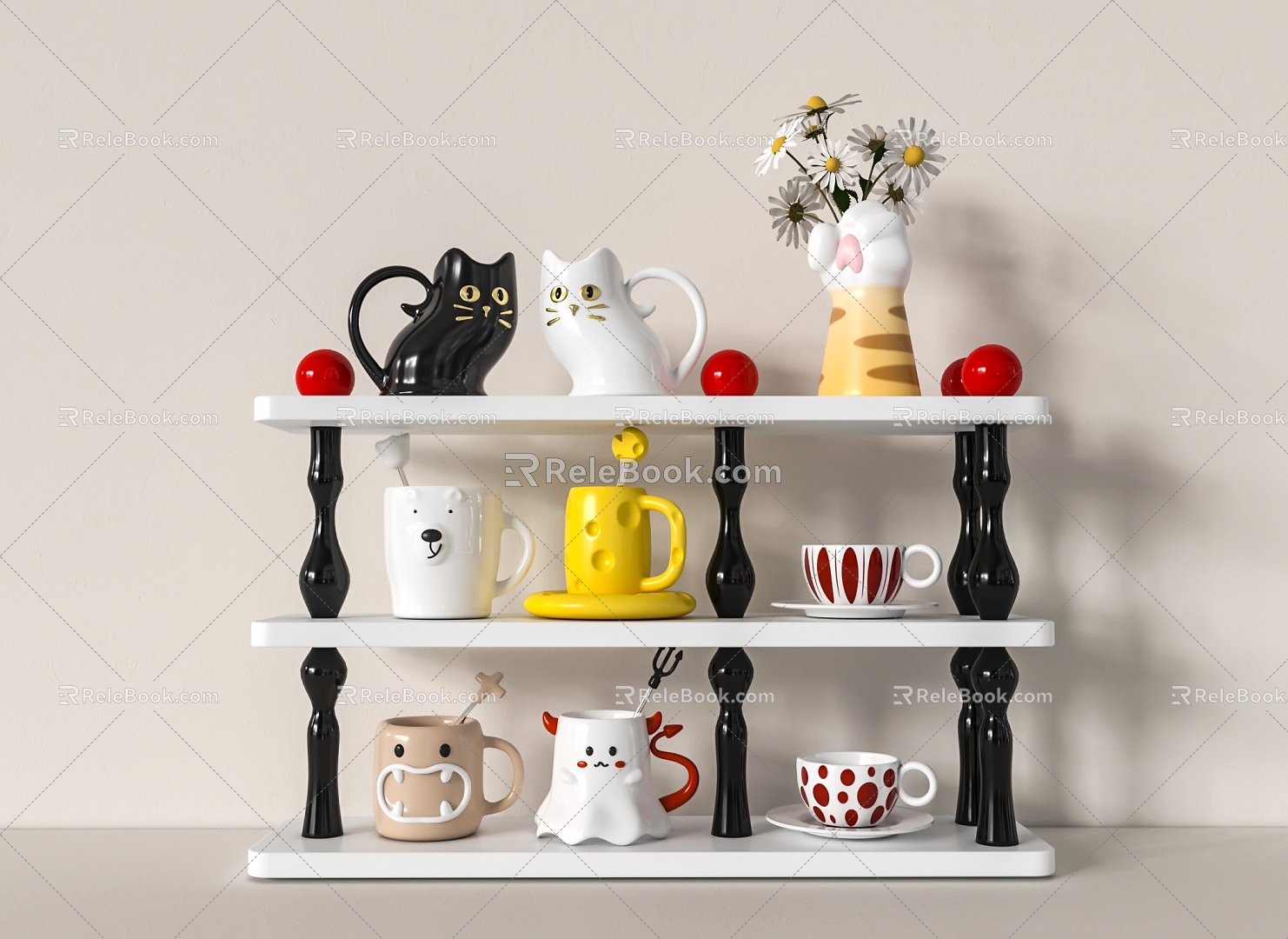 Cup Storage Rack 3d model