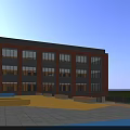 Modern School Campus Garden Landscape With Lush Plants Paved Walkways And Open Activity Spaces