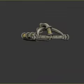 Ancient Handcrafted Weapon With Metallic Structure Golden Accents And Coiled Curved Design
