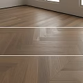 Brown Wooden Flooring with Herringbone and Straight Lay Patterns in Modern Interior Design