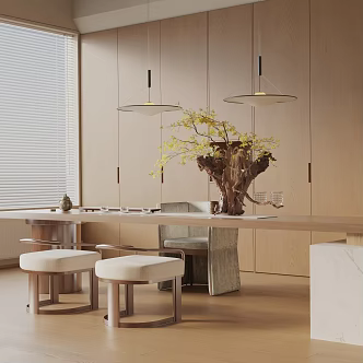Modern dining table 3d model
