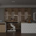 Veterinary Medical Equipment With Adjustable Examination Table And Storage Cabinets