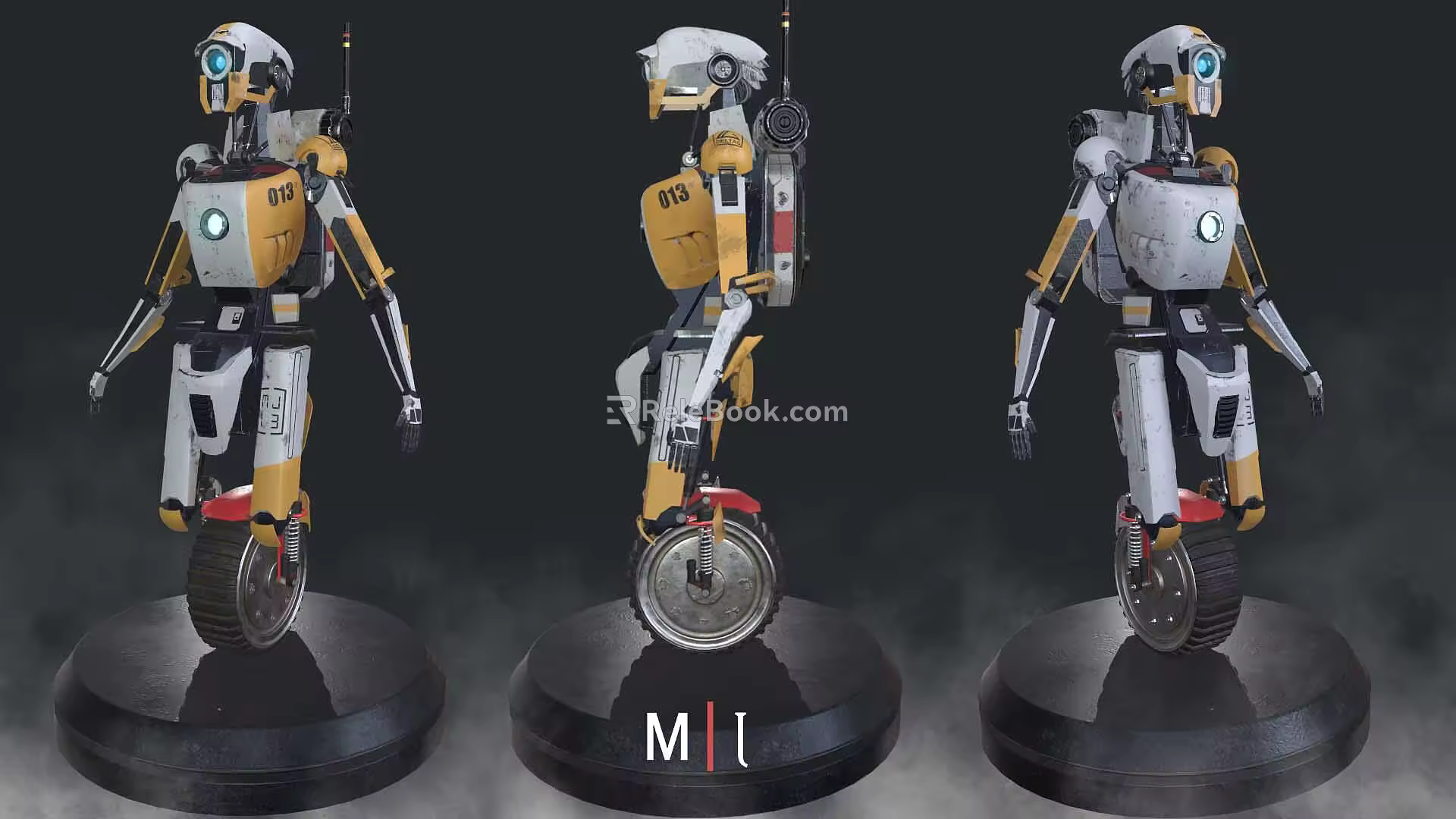 Modern Robot Wheeled Robot Future Military Robot 3d model