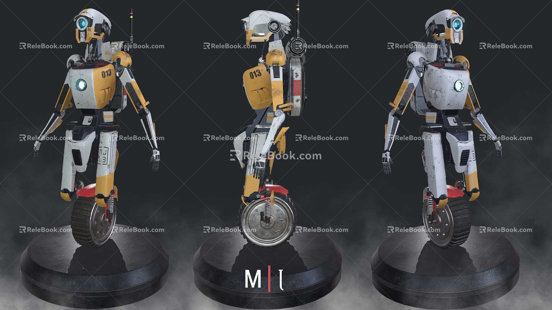 Modern Robot Wheeled Robot Future Military Robot 3d model