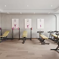 Modern Bright Fitness Studio With Pink Interior And Pilates Reformers