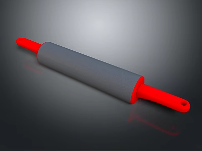 Rolling pin cylindrical kitchenware baking kitchen utensils cooking dough baking utensils tableware spoon fork table knife western tableware 3d model