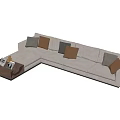 Arflex Multiplayer Sofa Modern Multiplayer Sofa 3d model