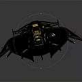 Futuristic Spaceship With Number 25 Speeding Through Dark Background With Streamlined Design And Glowing Details