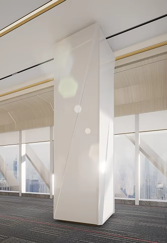 Aluminum gusset column 3d model