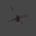 Game and Movie Spider Character 3D Model Design With Gray Background Details