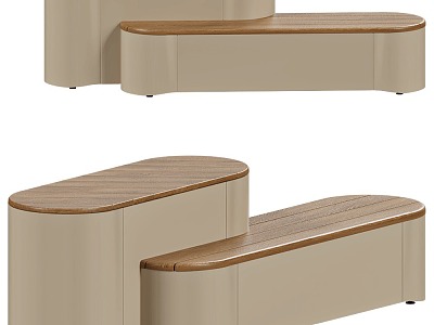 Mmcité public seat bench 3d model