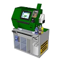 Green Industrial Equipment Equipped With Display Screen Bottles And Storage Cabinet Below