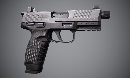 FN502 Tactical Pistol Weapon Automatic Firearms 3d model