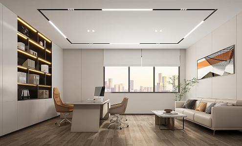 Modern Office Manager Room 3d model