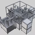Industrial Automated Production Line Equipment With Mechanical Components And Metal Frame