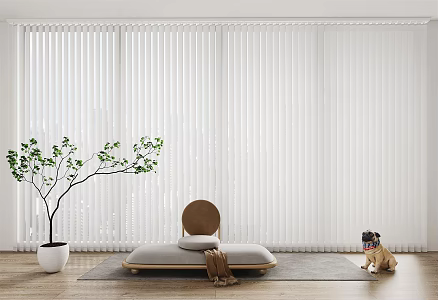 Modern venetian blinds dream curtain 3d model