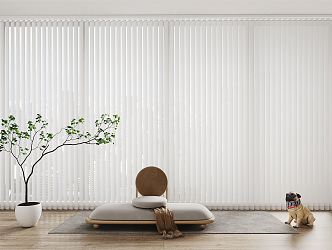 Modern venetian blinds dream curtain 3d model