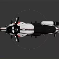 Sleek White Motorcycle With Red Accents And Black Seat Design