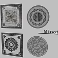 Minotli Decorative Floor Tiles with Square Round Shapes Various Designs and Intricate Patterns