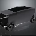 Futuristic Concept Car With Gray Body Black Roof Unique Wheels And Sleek Design